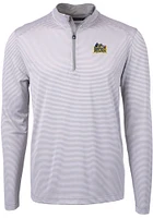 Cutter and Buck Drexel Dragons Mens Grey Virtue Eco Pique Big Tall Qtr Zip