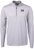 Cutter and Buck Georgia Southern Eagles Mens Grey Virtue Eco Pique Big Tall Qtr Zip