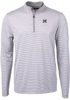 Cutter and Buck Hawaii Warriors Mens Grey Virtue Eco Pique Big Tall Qtr Zip