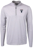 Cutter and Buck Howard Bison Mens Grey Virtue Eco Pique Big Tall Qtr Zip