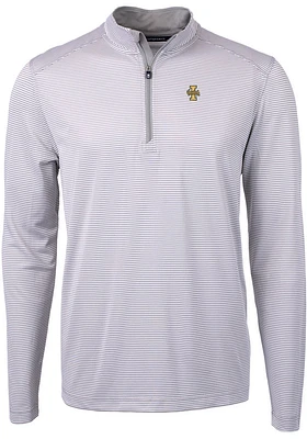 Cutter and Buck Idaho Vandals Mens Grey Virtue Eco Pique Big Tall Qtr Zip