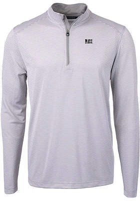 Cutter and Buck Jackson State Tigers Mens Grey Virtue Eco Pique Big Tall Qtr Zip
