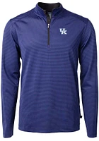 Cutter and Buck Kentucky Wildcats Mens Virtue Eco Pique Big Tall Qtr Zip