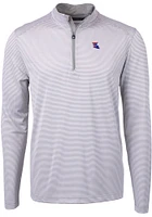 Cutter and Buck Louisiana Tech Bulldogs Mens Virtue Eco Pique Big Tall Qtr Zip