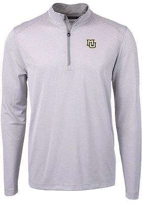 Cutter and Buck Marquette Golden Eagles Mens Grey Virtue Eco Pique Big Tall Qtr Zip