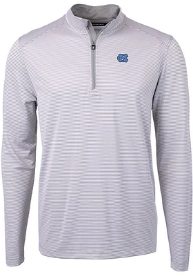 Cutter and Buck North Carolina Tar Heels Mens Grey Virtue Eco Pique Big Tall Qtr Zip