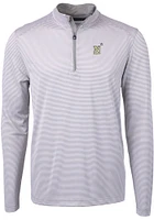Cutter and Buck Navy Midshipmen Mens Grey Virtue Eco Pique Big Tall Qtr Zip