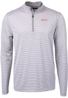 Cutter and Buck Pacific Tigers Mens Grey Virtue Eco Pique Big Tall Qtr Zip