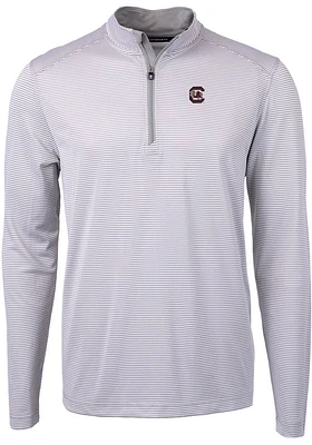 Cutter and Buck South Carolina Gamecocks Mens Grey Virtue Eco Pique Big Tall Qtr Zip