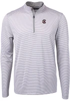 Cutter and Buck South Carolina Gamecocks Mens Grey Virtue Eco Pique Big Tall Qtr Zip