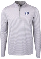 Cutter and Buck Saint Louis Billikens Mens Grey Virtue Eco Pique Big Tall Qtr Zip
