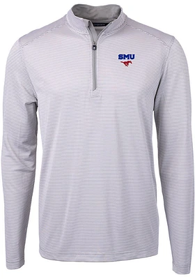 Cutter and Buck SMU Mustangs Mens Virtue Eco Pique Big Tall Qtr Zip