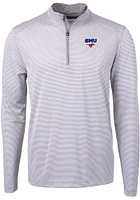 Cutter and Buck SMU Mustangs Mens Virtue Eco Pique Big Tall Qtr Zip