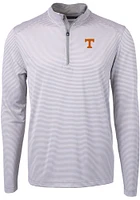 Cutter and Buck Tennessee Volunteers Mens Grey Virtue Eco Pique Big Tall Qtr Zip