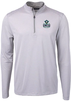 Cutter and Buck UNCW Seahawks Mens Grey Virtue Eco Pique Big Tall Qtr Zip