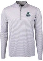 Cutter and Buck UNCW Seahawks Mens Grey Virtue Eco Pique Big Tall Qtr Zip