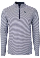 Cutter and Buck Villanova Wildcats Mens Navy Blue Virtue Eco Pique Big Tall Qtr Zip