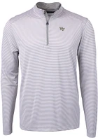 Cutter and Buck Wake Forest Demon Deacons Mens Grey Virtue Eco Pique Big Tall Qtr Zip
