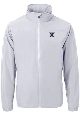 Cutter and Buck Xavier Musketeers Mens Grey Charter Eco Knit Big Tall Light Weight Jacket