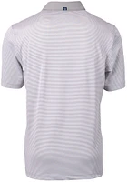 Cutter and Buck Arkansas Razorbacks Grey Virtue Eco Pique Micro Stripe Big Tall Polo