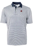 Cutter and Buck Auburn Tigers Navy Blue Virtue Eco Pique Micro Stripe Big Tall Polo