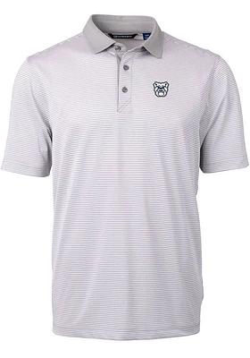 Cutter and Buck Butler Bulldogs Grey Virtue Eco Pique Micro Stripe Big Tall Polo