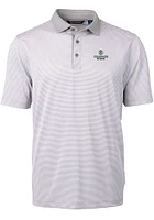 Cutter and Buck Colorado State Rams Grey Virtue Eco Pique Micro Stripe Big Tall Polo