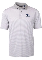 Cutter and Buck Creighton Bluejays Virtue Eco Pique Micro Stripe Big Tall Polo