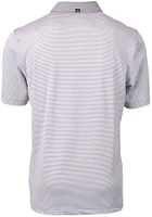 Cutter and Buck Dayton Flyers Grey Virtue Eco Pique Micro Stripe Big Tall Polo