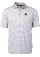 Cutter and Buck East Carolina Pirates Grey Virtue Eco Pique Micro Stripe Big Tall Polo