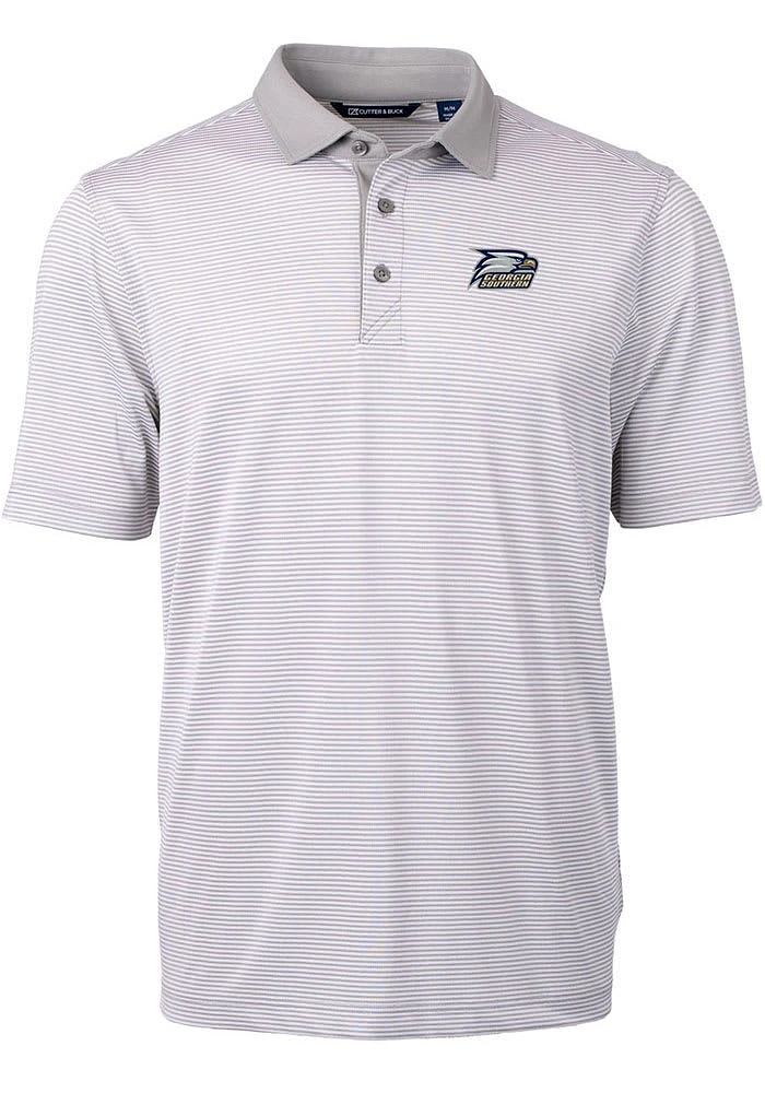 Cutter and Buck Georgia Southern Eagles Grey Virtue Eco Pique Micro Stripe Big Tall Polo