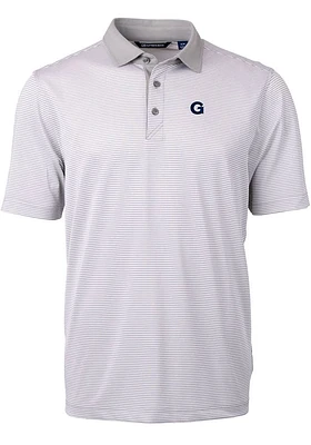 Cutter and Buck Georgetown Hoyas Grey Virtue Eco Pique Micro Stripe Big Tall Polo