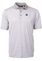 Cutter and Buck Georgetown Hoyas Grey Virtue Eco Pique Micro Stripe Big Tall Polo