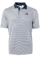 Cutter and Buck Gonzaga Bulldogs Navy Blue Virtue Eco Pique Micro Stripe Big Tall Polo
