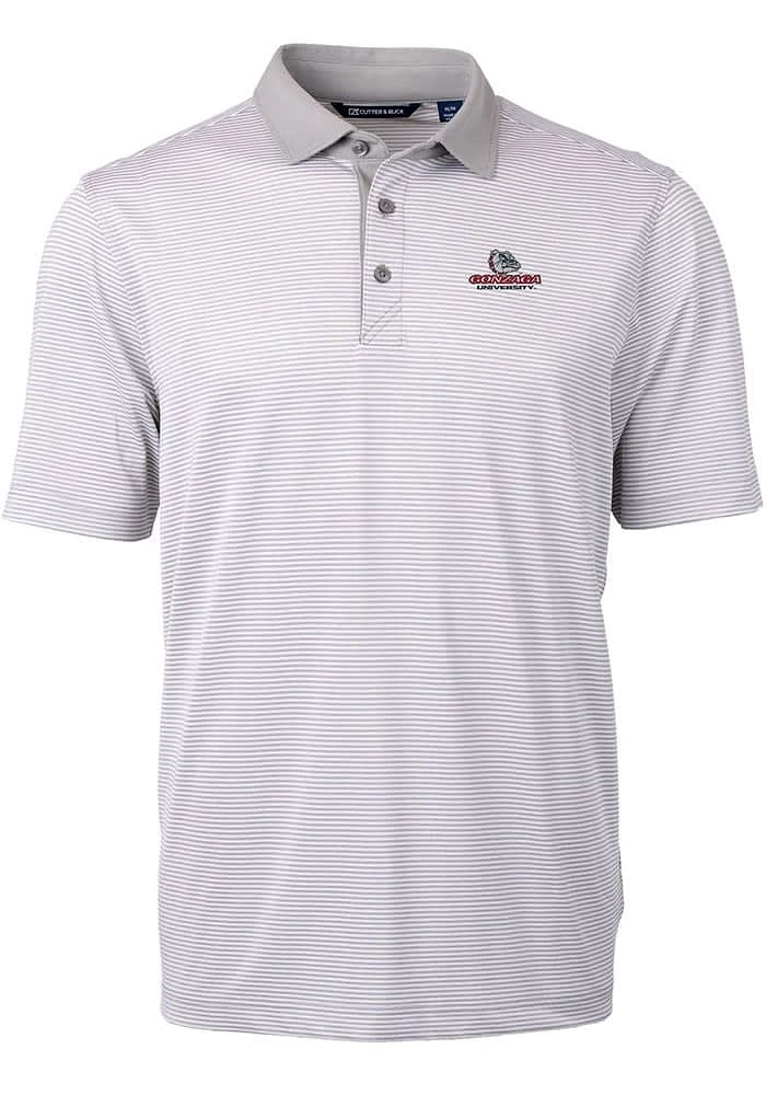 Cutter and Buck Gonzaga Bulldogs Virtue Eco Pique Micro Stripe Big Tall Polo