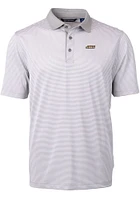Cutter and Buck James Madison Dukes Grey Virtue Eco Pique Micro Stripe Big Tall Polo