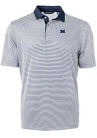 Cutter and Buck Michigan Wolverines Virtue Eco Pique Micro Stripe Big Tall Polo