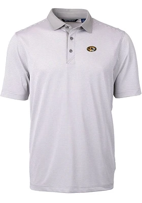 Cutter and Buck Missouri Tigers Grey Virtue Eco Pique Micro Stripe Big Tall Polo