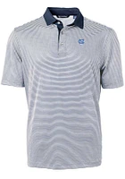 Cutter and Buck North Carolina Tar Heels Navy Blue Virtue Eco Pique Micro Stripe Big Tall Po..