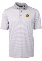 Cutter and Buck Oregon Ducks Grey Virtue Eco Pique Micro Stripe Big Tall Polo