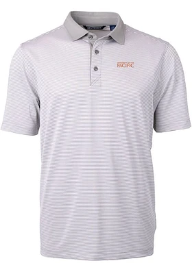 Cutter and Buck Pacific Tigers Grey Virtue Eco Pique Micro Stripe Big Tall Polo