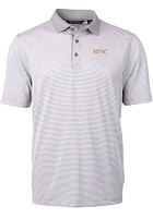 Cutter and Buck Pacific Tigers Grey Virtue Eco Pique Micro Stripe Big Tall Polo