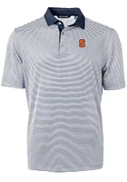 Cutter and Buck Syracuse Orange Navy Blue Virtue Eco Pique Micro Stripe Big Tall Polo