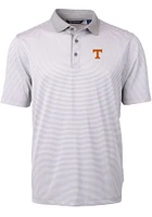 Cutter and Buck Tennessee Volunteers Grey Virtue Eco Pique Micro Stripe Big Tall Polo