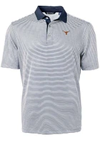 Cutter and Buck Texas Longhorns Navy Blue Virtue Eco Pique Micro Stripe Big Tall Polo