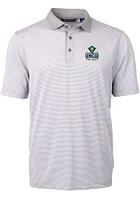 Cutter and Buck UNCW Seahawks Grey Virtue Eco Pique Micro Stripe Big Tall Polo