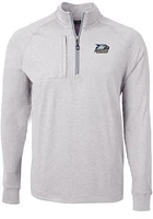 Cutter and Buck Georgia Southern Eagles Mens Grey Adapt Eco Knit Long Sleeve Qtr Zip Pullover