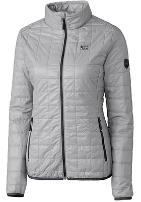Cutter and Buck Jackson State Tigers Womens Grey Rainier PrimaLoft Puffer Filled Jacket
