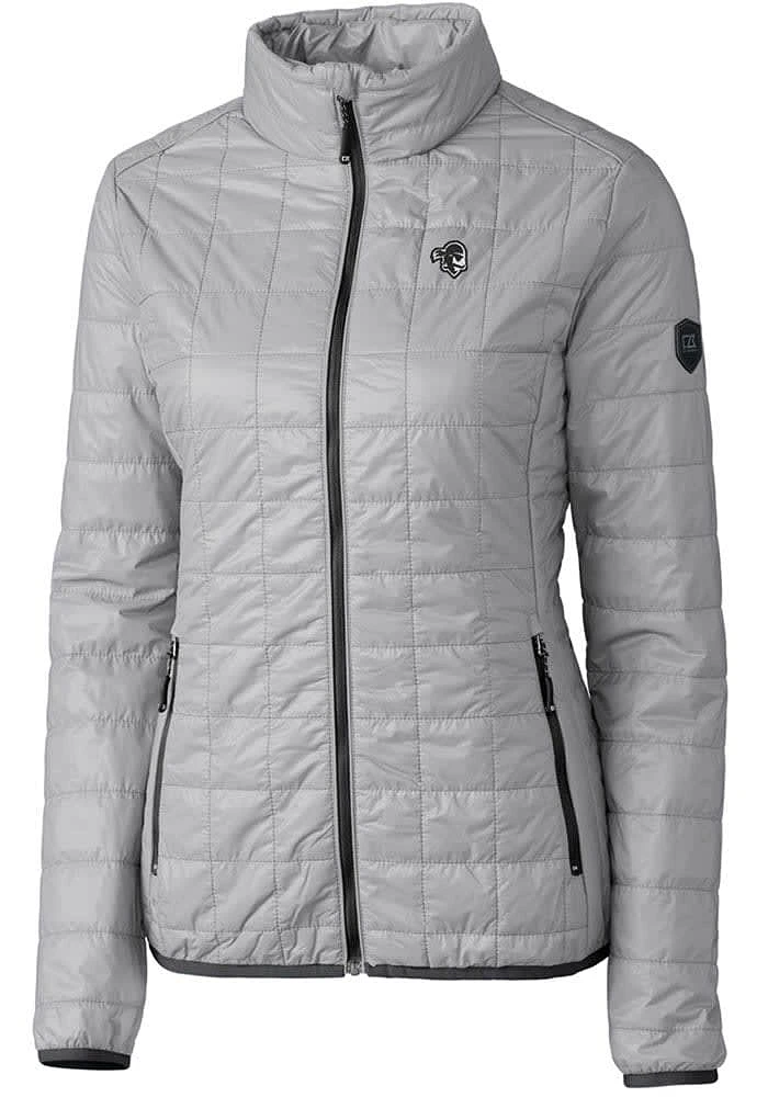 Cutter and Buck Seton Hall Pirates Womens Grey Rainier PrimaLoft Puffer Filled Jacket