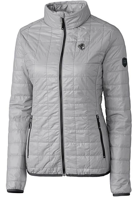 Cutter and Buck Seton Hall Pirates Womens Grey Rainier PrimaLoft Puffer Filled Jacket